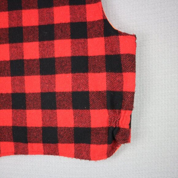 Codet Canada Red Flannel Thick Reversible Vest Vintage - Picture 6 of 8